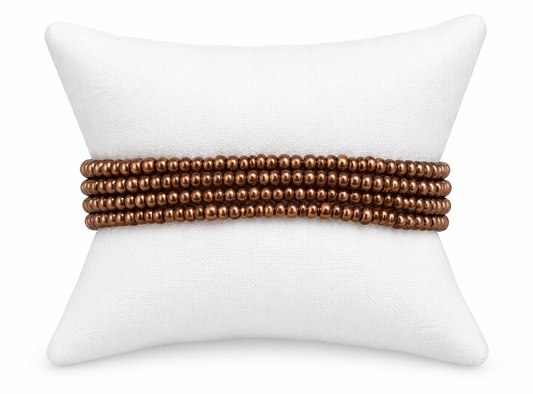 Fall copper bracelet stack