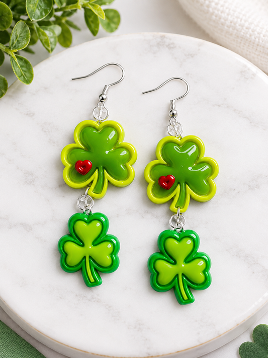 St. Patrick's Day shamrock earrings teacher earrings novelty earrings St. Patrick’s hat earrings beer earrings green beer