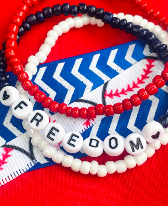 USA bracelets Red White and Blue Bracelets Patriotic Bracelets